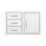 Summerset 33-Inch Stainless Steel Flush Mount Triple Drawer And Access Door Combo [DC3-33] (SAK92847)