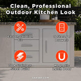 Summerset 33-Inch Stainless Steel Flush Mount Triple Drawer And Access Door Combo [DC3-33] (SAK92847)