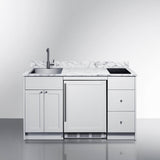 Summit Turnkey Caldera Kitchenette With A Cooktop, Refrigerator-Freezer, Sink, And Pre-Installed Cabinetry [CALDERAWH35] (SAK73248)