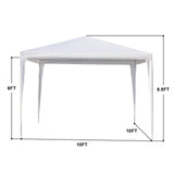 SUPERHOMUSE 3 x 3m Three Sides Waterproof Tent with Spiral Tubes White