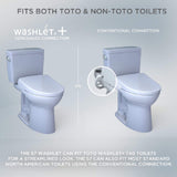 [SW4736AT40#01] TOTO S7A Washlet Elongated Bidet Toilet Seat With EWater And Auto Open/Close Contemporary Lid (SAK54823)