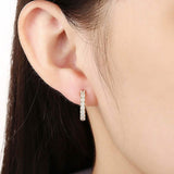 Swarovski Crystal Hoop Earrings In 18K Yellow Gold