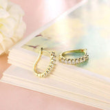 Swarovski Crystal Hoop Earrings In 18K Yellow Gold
