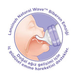 Lansinoh NaturalWave Baby Bottle Nipple - Medium Flow, Anti-Colic, BPA Free