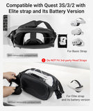 Syntech Carrying Case Compatible with Meta Quest 3S/Quest 3/Oculus Quest 2/Vision Pro, Portable Travel Case with Shoulder Strap for VR Gaming Headset Accessories and Controllers, Crossbody Storage Bag