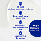 Nivea Body Moisturizer - 72 Hour Hydration for Dry Skin, Rich in E Vitamin and Almond Oil