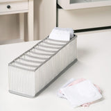 Ocean Home Drawer Organizer - 16.34 x 4.33 x 4.72 inches, Stylish Gray Striped Design for Home Organization