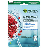 Garnier Moisturizing Face Mask with Pomegranate Extract & Hyaluronic Acid for Normal to Dry Skin - Intensive Hydration & Radiant Skin