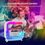 Table Lamp with Wireless Charger, Ambient Lighting with Bluetooth Speakers