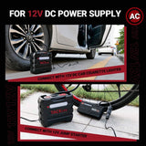 TACKLIFE Car Tire Inflator 12V DC Portable Air Compressor with 3 LED Lights