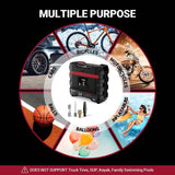 TACKLIFE Car Tire Inflator 12V DC Portable Air Compressor with 3 LED Lights