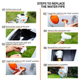 TACKLIFE Garden Retractable Hose Reel 82+8 FT 5/8'' Wall Mounted