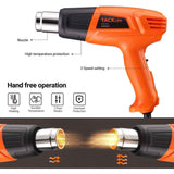 TACKLIFE Heat Gun 1500W 572°F~ 932°F Dual Temperature Hot Air Gun Kit