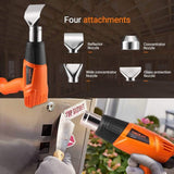 TACKLIFE Heat Gun 1500W 572°F~ 932°F Dual Temperature Hot Air Gun Kit