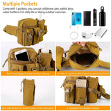 Tactical Waist Bag Utility Pouch Belt Bag with Water Bottle Pouch