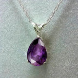 Teardrop Shaped Zirconia Pendant Copper Necklace