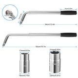 Telescoping Lug Wrench Extendable Tire Wheel Nut with CR-V Sockets