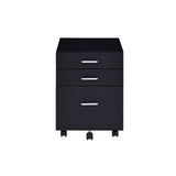 Tennos Black & Chrome Finish Cabinet