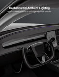 TESERY Real Dry Carbon Fiber Dashboard Cover Overlay for Model 3 Highland / Model Y Juniper