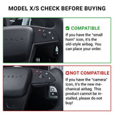 TESERY Touch Horn Carbon Fiber Yoke Plaid Steering Wheel Upgrade for Tesla Model S / X 2021-2023