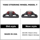 TESERY Yoke Carbon Fiber Steering Wheel for Model 3 / Y【Style 37】