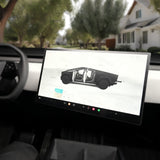 Tesla Cybertruck Dashboard Screen Swivel Tilt Mount Rotating Kit