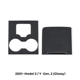 Tesla Model 3 / Y Center Console Wrap Cover  (Gen. 1 & 2 & 3) - Carbon Fiber Interior Mods