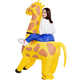 Thanksgiving ET-Aliens  Giraffe Inflatable costume Cosplay costume Funny Blow Up Suit Party costume Fancy Dress Halloween Costume for Adult Jumpsuit