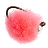 Tungsten Bead Tactical Euro Hot Pink Jig Egg Barbless Czech Nymph Fly - 1 Dozen Flies Size 16