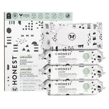 The Honest Company Clean Conscious Multi-Use Wipes | Hypoallergenic + Unscented for Sensitive Skin | Over 99% Water, Compostable, Plant Based, Baby Wipes | Geo Mood, 288 Count