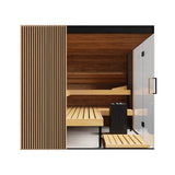 ThermaSol Aalto 4-Person Indoor Semi Panoramic Glass Sauna Cabin [Made-To-Order] [14-AALTODL\R] (SAK13285)