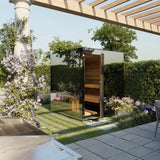 ThermaSol Vue 4-Person Outdoor Mirrored Glass Sauna [Made-To-Order] [14-VUEDL/R] (SAK84963)