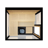 ThermaSol Vue 4-Person Outdoor Mirrored Glass Sauna [Made-To-Order] [14-VUEDL/R] (SAK84963)