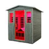 Thermora Nivea 3-Person Full-Spectrum Low EMF Carbonized Composite Infrared Sauna Room With Bluetooth Speakers (SAK85120)