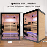 Thermora Vapor Luxury 2-Person Canadian Hemlock Wood Far Infrared Home Sauna (SAK56874)