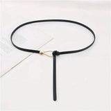 Thin Leather Belt Female Bow Leisure Belts