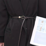 Thin Leather Belt Female Bow Leisure Belts