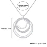 Three Rings Design Pendant Necklace