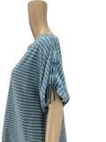 Ralph Lauren Womens Striped Crewneck, Lace-Shoulder Top, Size XL
