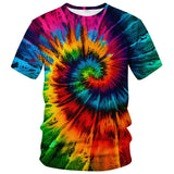 Tie Dye Shirts for Men Women, Short Sleeve Mens Tie Dye Shirt, Rainbow Tie Dye T-Shirts Tee