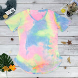 Tie-dye V-neck Tee