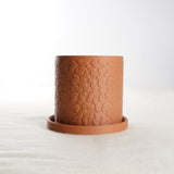 Tiny Squiggle Cheetah Planter Pot, With Drainage & Drip Tray