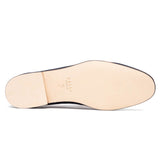 16-672-NVY Tippa Suede & Calfskin Penny Loafers Navy