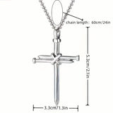 Titanium Steel Casting Steel Nails Cross Men's Pendant Punk Style