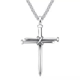 Titanium Steel Casting Steel Nails Cross Men's Pendant Punk Style