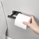 Toilet Paper Holder Self Adhesive, Stainless Steel Rustproof Adhesive Toilet Roll Holder no Drilling