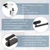 Toilet Paper Holder Self Adhesive, Stainless Steel Rustproof Adhesive Toilet Roll Holder no Drilling