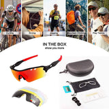 Toneoesol Polarized Sports Sunglasses with 5 Interchangeable Lenses
