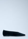 Toteme Women Minimalist Velvet Ballerina Flats