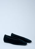 Toteme Women Minimalist Velvet Ballerina Flats